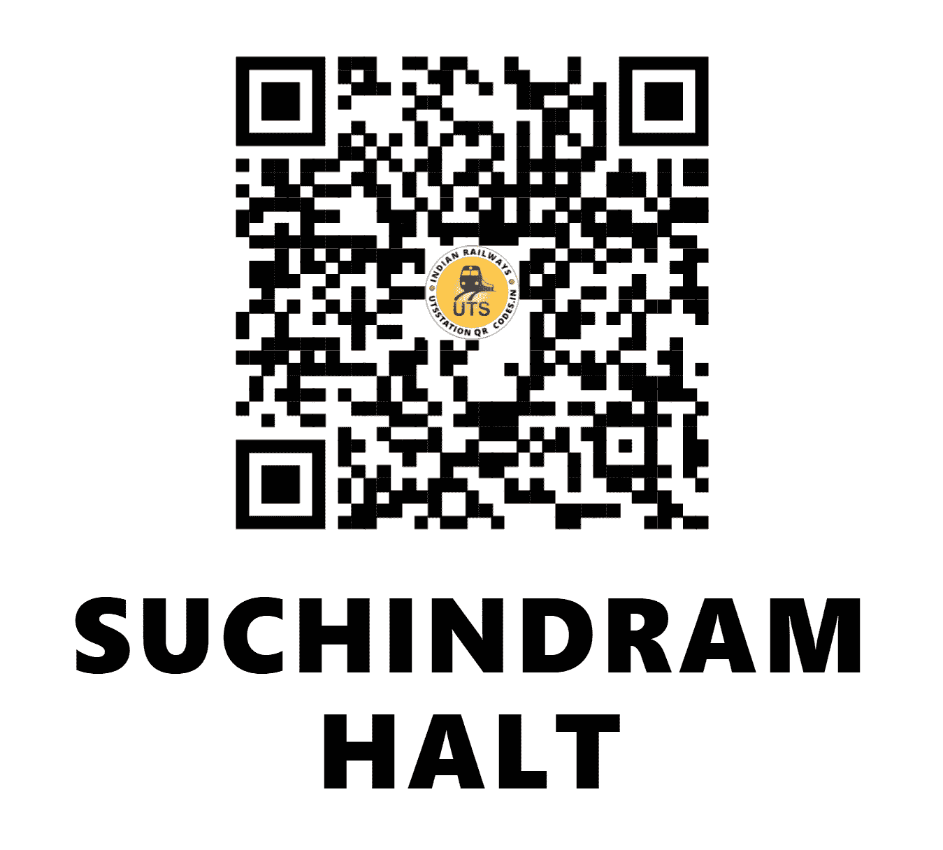 UTS QR Code for SUCHINDRAM HALT - SUCH - SR (TAMIL NADU)